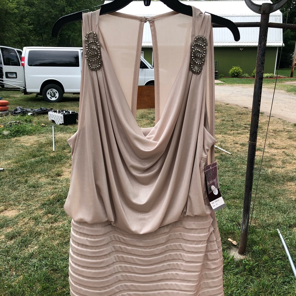 Brand new champagne colored party dress